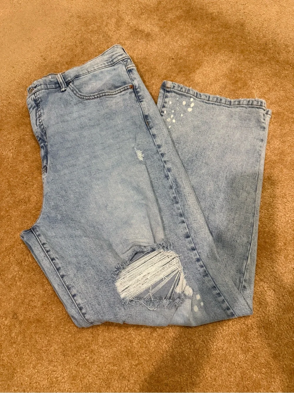 Light Blue Distressed Women's Jeans